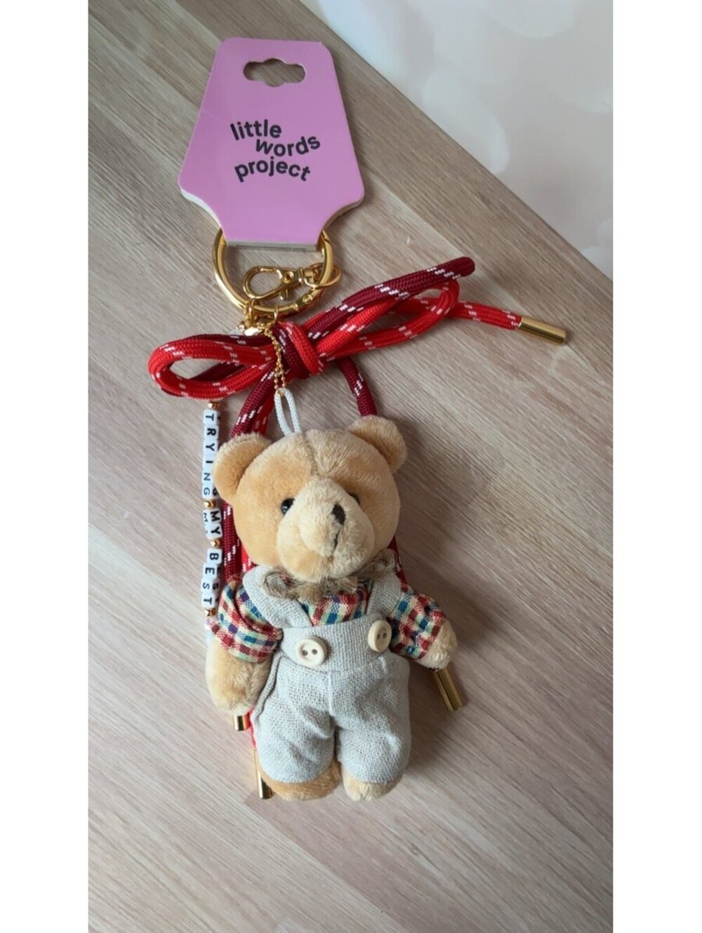 Little Words Project Bear Keychain - Picture 2 of 3